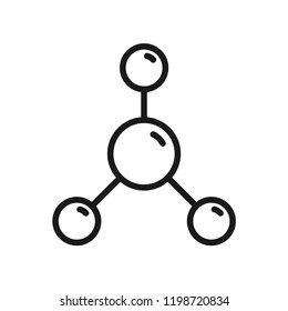 Molecular chain icon. Science lab concept, simple flat design. Isolate on white background.