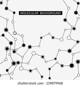 Molecular and Communication Background. Vector illustration. 