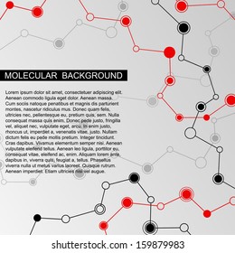 Molecular and Communication Background. Vector illustration. 