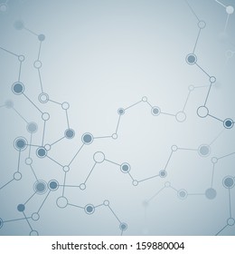 Molecular and Communication Background. Vector illustration. 