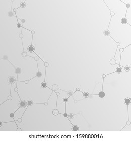 Molecular and Communication Background. Vector illustration. 