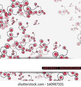Molecular and Communication Background. Vector illustration.