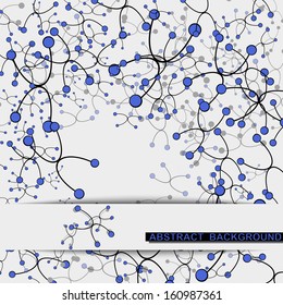 Molecular and Communication Background. Vector illustration.