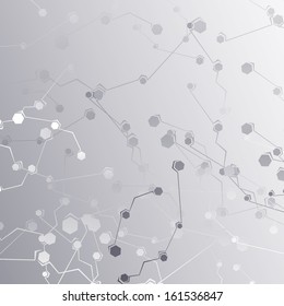 Molecular and Communication Background. Vector illustration.