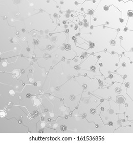 Molecular and Communication Background. Vector illustration.