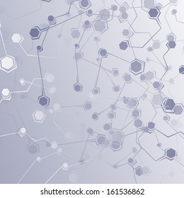 Molecular and Communication Background. Vector illustration.