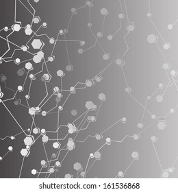 Molecular and Communication Background. Vector illustration.