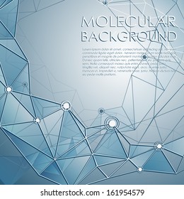 Molecular and Communication Background. Vector illustration.