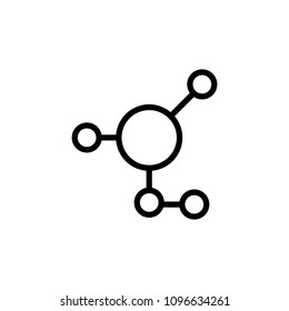 molecular compound icon. Element of science icon for mobile concept and web apps. Thin line molecular compound icon can be used for web and mobile on white background