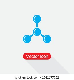 Molecular Compound Icon Vector Illustration On Light Gray Background Eps10