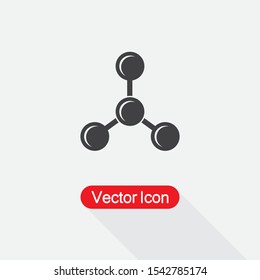 Molecular Compound Icon Vector Illustration On Light Gray Background Eps10