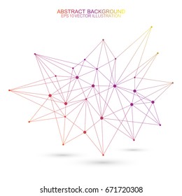 Molecular concept of neurons and nervous system. Scientific medical research. Molecule structure with particles. Science and technology background molecule for banner or flyer. Vector illustration