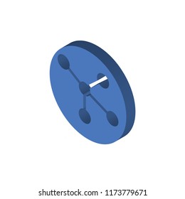 Molecular configuration isometric left top view 3D icon