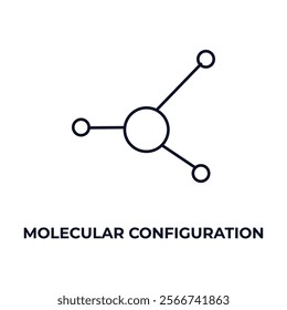 molecular configuration outline icon. Linear vector from medical concept. Thin line molecular configuration icon isolated on white background