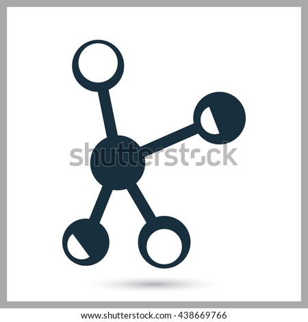 Molecular connection icon on the background