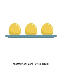 Molecular cuisine eggs icon. Flat illustration of Molecular cuisine eggs vector icon isolated on white background