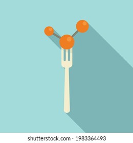 Symbol der Molekularen Küche. Flache Illustration der Gabel der Molekularen Küche Vektorsymbol für Webdesign