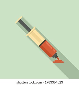 Molecular cuisine syringe icon. Flat illustration of Molecular cuisine syringe vector icon for web design