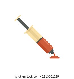 Molecular cuisine syringe icon. Flat illustration of Molecular cuisine syringe vector icon isolated on white background