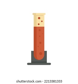 Molecular cuisine test tube icon. Flat illustration of Molecular cuisine test tube vector icon isolated on white background