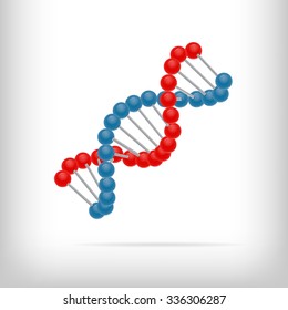 Molecular DNA Model Structure. Molecule Background. Science Molecule. Chemistry Formulas. Vector Illustration.
