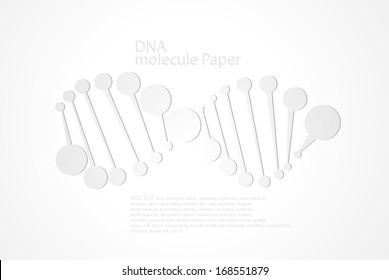 molecular  DNA structure in 3D style, of planar elements 
