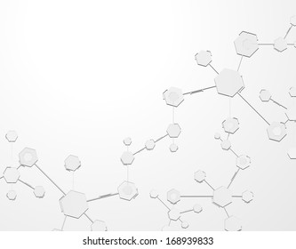 molecular DNA structure in 3D style, of planar elements