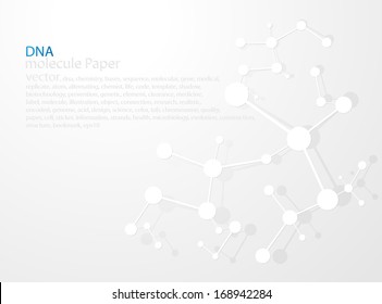 molecular DNA structure in 3D style, of planar elements 