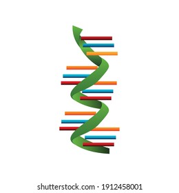 molecular dna structure particle scientific icon isolated vector illustration