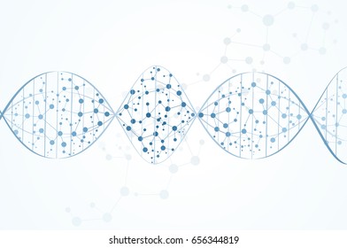 Molecular dna structure particles. Scientific Concepts and Vector