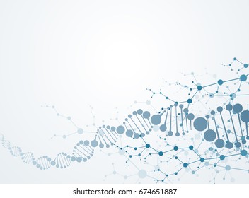 molecular dna structure particles. Scientific Concepts and Vector 