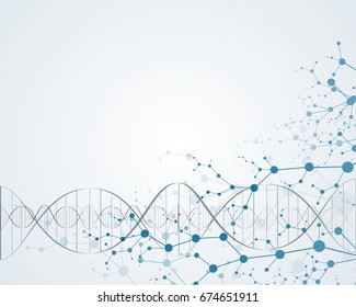 molecular dna structure particles. Scientific Concepts and Vector 