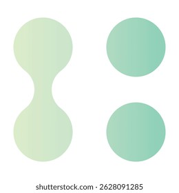 Ponto molecular conecta padrão com formas metabólicas. Padrões de morfagem de fluido abstratos. Ilustração de vetor plano isolada em fundo branco.