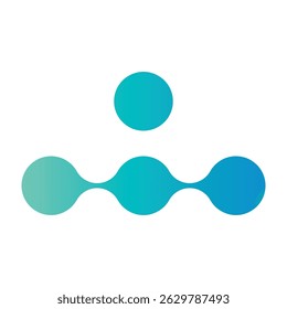 Ponto molecular conecta padrão com formas metabólicas. Padrões de morfagem de fluido abstratos. Ilustração de vetor plano isolada em fundo branco.