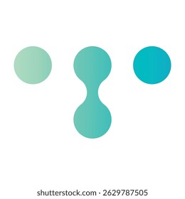 Ponto molecular conecta padrão com formas metabólicas. Padrões de morfagem de fluido abstratos. Ilustração de vetor plano isolada em fundo branco.
