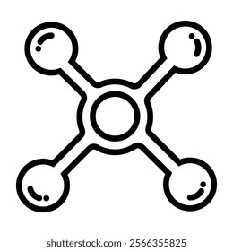 Molecular Dynamics Icon Element For Design