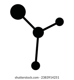Icono de elemento molecular, diseño de símbolo de ilustración vectorial
