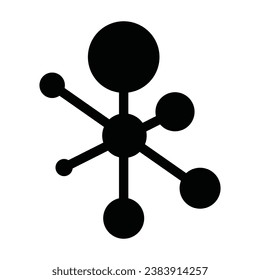 Icono de elemento molecular, diseño de símbolo de ilustración vectorial