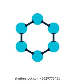 design de símbolo de ilustração de logotipo de elemento molecular