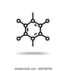 Molecular flat icon isolate on white background vector illustration eps 10