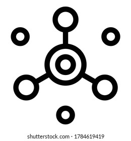 Molecular Flat Icon Isolated On White Background