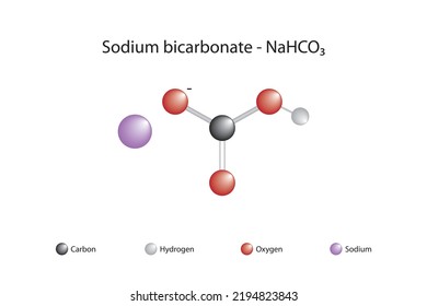 Molecular Formula Chemical Structure Sodium Bicarbonate Stock Vector ...