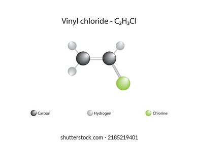 Molecular Formula Chemical Structure Vinyl Chloride Stock Vector ...