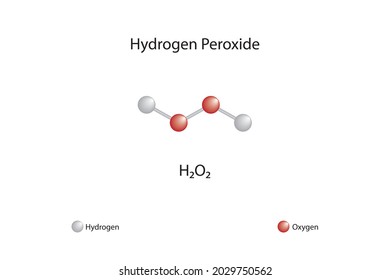 Molecular formula of hydrogen peroxide. Chemical structure of hydrogen peroxide.