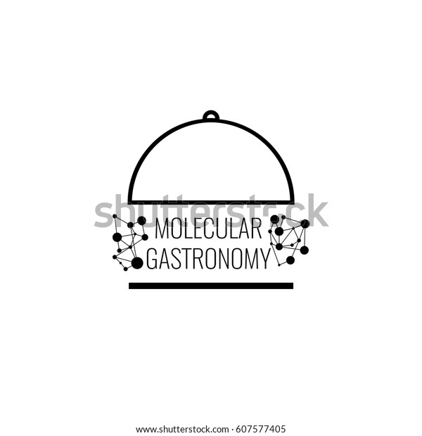 Image Vectorielle De Stock De Logo De Gastronomie Moleculaire Avec Cloche