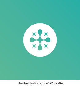molecular health logo icon with spark