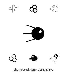 Molecular icon. collection of 7 molecular filled and outline icons such as chemical structure, core. editable molecular icons for web and mobile.