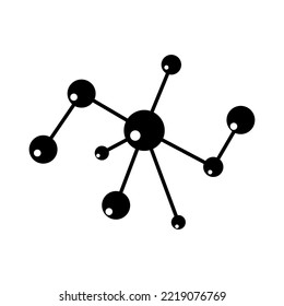 Molecular icon.  Outline molecular on white background. Vector illustration. EPS 10.
