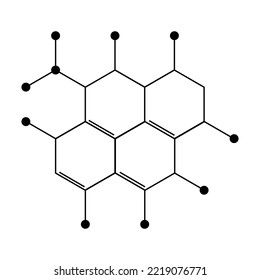 Molecular icon.  Outline molecular on white background. Vector illustration. EPS 10.
