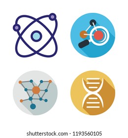 molecular icon set. vector set about molecule, dna, molecules and atomic icons set.